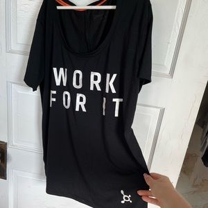 Orangetheory fitness “work for it” top. Soft workout t shirt
